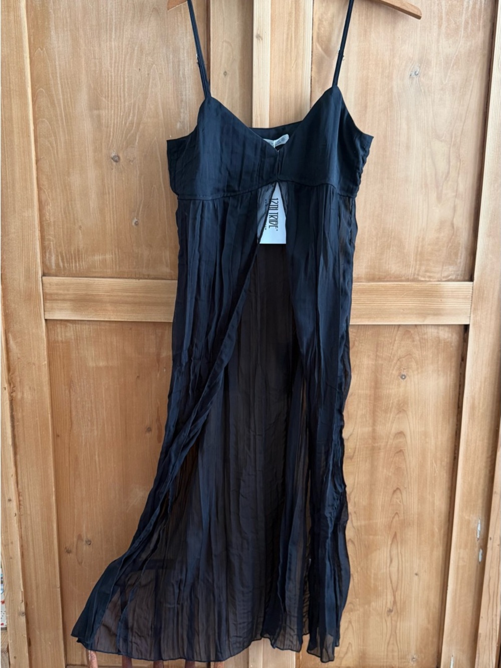 12th Tribe Black Sheer Maxi Slip